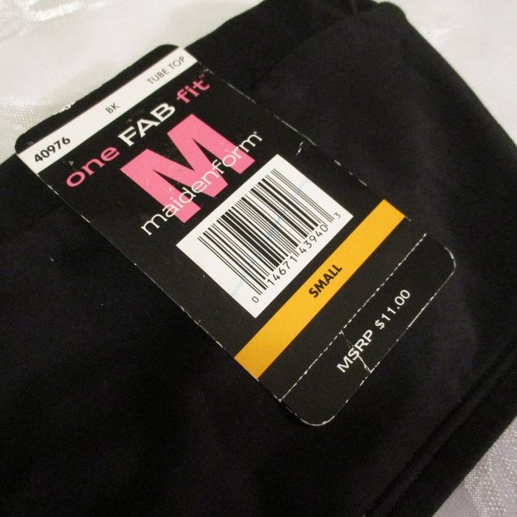 MAIDENFORM BLACK TUBE TOP – STRAPLESS BRA – NWT - Picture 3 of 9